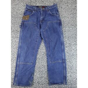 Wrangler Riggs Workwear Carpenter Jeans Mens 30 Blue Double Knee Utility Pants